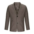 thumbnail image 6 of Qiggri Men's Fashionable Solid Color Long Sleeved Lapel Breasted Hanging Pocket Suit Jacket, 6 of 7