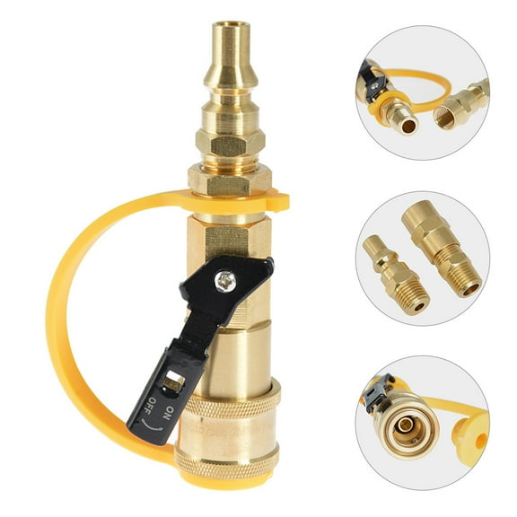 NICERIO Gas Hose Connectors Quick Connect Fittings Black 1 Set for Outdoor Barbecue