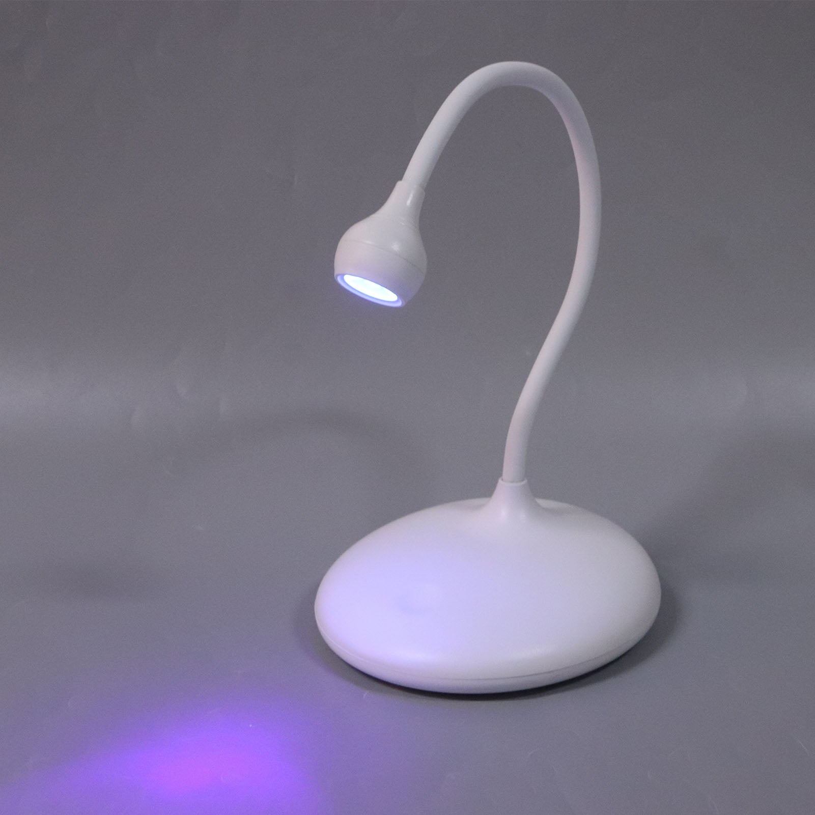 Yajisi UV LED Nail Lamp with 360 Degree Rotatable Gooseneck Flexible 3 Level Brightness Gel Curing Light Built-in Rechargeable Desk Nail Polish Dryer Tool, 5.9 inches / 15 cm