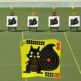 thumbnail image 1 of 10 piezas de objetivos de tiro adhesivos Hojas de salpicaduras a granel Objetivos reactivos Cuadrado amarillo y negro 30,5 cm para de tiro de Soledad Blanco de papel de tiro, 1 of 10