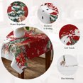 thumbnail image 5 of Red Christmas Table Cloth Waterproof Tablecloths, Snowman Xmas Tree Poinsettia Eucalyptus Tablecloth Dining Table Cover for Kitchen Party Tabletop Outdoor, Rectangle Tablecloth 52x70 Inch, 5 of 9