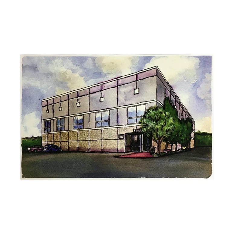 Pam Beesly The Office Building Watercolor Painting Poster Dunder Mifflin 18  x 24