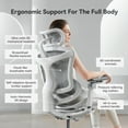 thumbnail image 4 of SIHOO Doro C300 PRO Ergonomic Chair Dual Seat Back Support Home Office Chair Computer Chair with 6D Armrests & Dynamic Lumbar Support-Seat Depth Adjustable Desk Chair for Big and Tall-White, 4 of 11