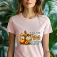thumbnail image 5 of Christian Fall for Jesus He Never Leaves Cross and Pumpkin T-Shirt, White, Size S, 5 of 6