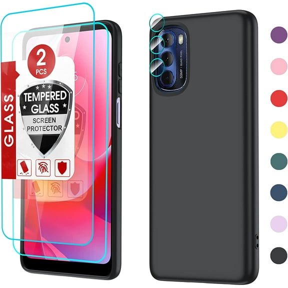 LeYi for Moto G Stylus Case 2022 4G, G Stylus 2022 Case with [2 Pack] Tempered Glass Screen Protector for Women Men,Soft Liquid Silicone Microfiber Liner Case for Motorola Moto G Stylus Case