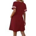 thumbnail image 5 of gakvbuo T-Shirt Dresses For Women Summer Dresses For Women 2024 Vacation Beach Dress Casual Simple T-Shirt Mini Dress Crewneck Short Sleeve Wedding Guest Dresses Club Dresses Sun Dresses Tunic Dress, 5 of 6