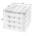 thumbnail image 3 of Butler Specialty Company Leon Ottomane / Pouf en Cuir Véritable - Brun, 3 of 3
