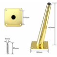 thumbnail image 4 of Set of 4 20cm Oblique Cone Shaped Table Legs - Furniture Legs for Beds, Cabinets, Chairs - Gold, with Screws, 4 of 5