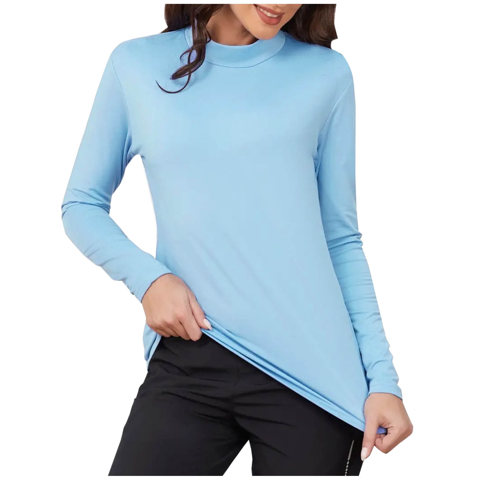 Xysaqa Women's Long Sleeve Slim Fitted Turtleneck Sweater T