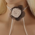 thumbnail image 2 of Unique Bargains Flower Choker Necklace 1Pc Apricot Gray, 2 of 6