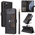 thumbnail image 1 of FOXDOCK Funda tipo Cartera para iPhone 12 Pro – Cubierta de Cuero PU con Múltiples Ranuras, Bolsillo para Efectivo y Correa de Muñeca, 1 of 6