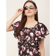 thumbnail image 5 of Moomaya Sweetheart Neck Tops For Women, Printed Short Flutter Sleeve Casual Top, 5 of 9