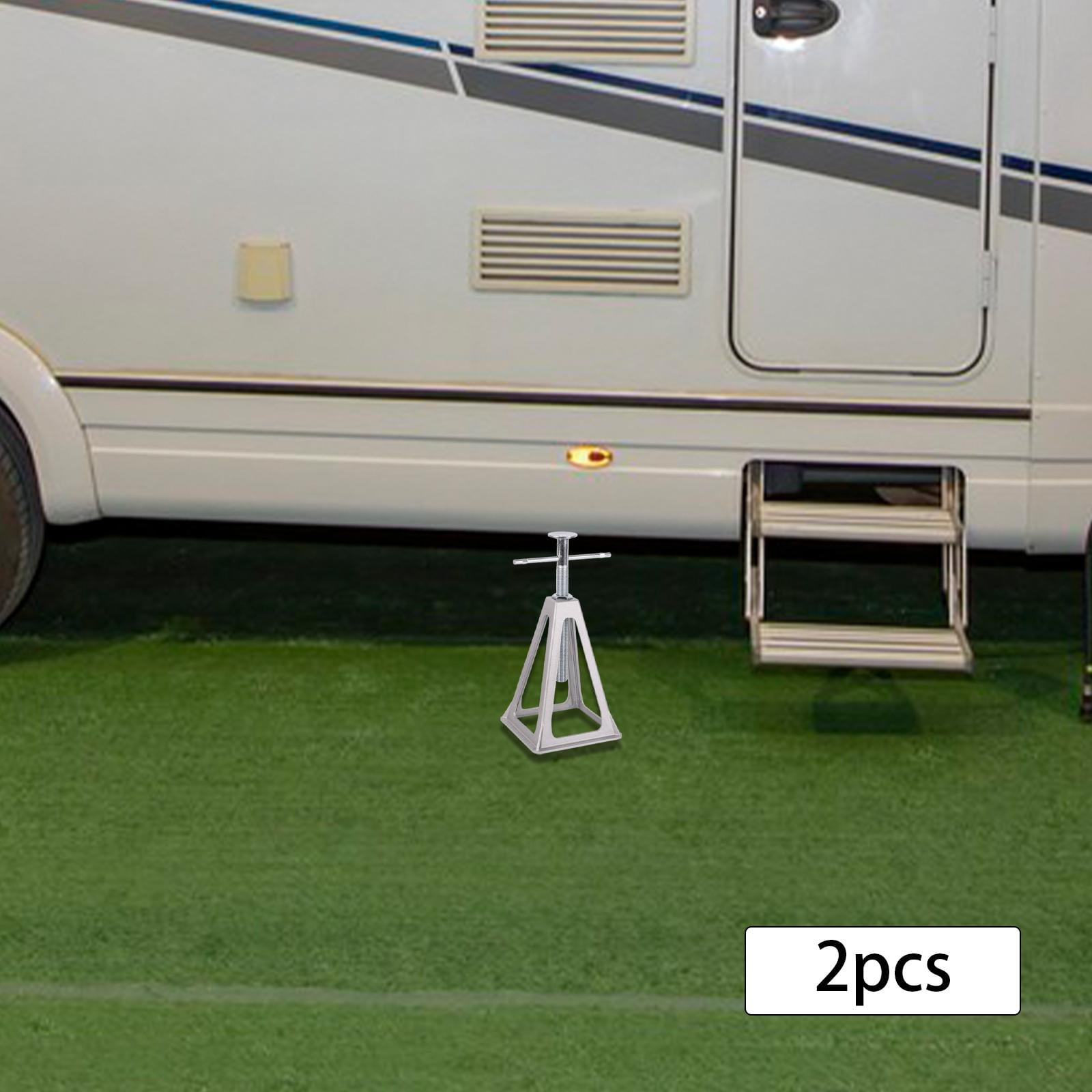 funtasica Generic RV Leveling Jack, Adjustable Height 11"-17" Accessories, Aluminum Alloy, RV Stabilizer Jack for Campers 2pcs