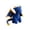 Blue, variant on Toyhbin - Mini Black Palm Pals - Plush Pocket Soft Stuffed Dragon Shape Doll (with card)- Adorable Stuffed Animal