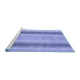 thumbnail image 2 of Ahgly Company Machine Washable Indoor Square Abstract Blue Modern Area Rugs, 6' Square, 2 of 4
