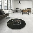 thumbnail image 3 of Ahgly Company Indoor Rectangle Patterned Black Novelty Area Rugs, 3' x 5', 3 of 6