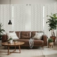 thumbnail image 2 of Ambesonne Geometric Window Curtains, Angled Optical Illusion, Each 28" W x 84" L, Beige Charcoal Grey, 2 of 5
