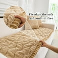 thumbnail image 2 of Topchances Fuzzy Couch Covers, Faux Mink Wavy Sofa Slipcover Mat for Pets,  Anti-Slip Furniture Protector Pet Bed Mat for Dogs Cats (Light Coffee, 28''x59''), 2 of 8
