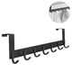 thumbnail image 1 of Over The Door Hook Hanger, Heavy-Duty Storage for Coat, Towel- 7 Hooks,Black, 1 of 4