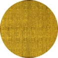 thumbnail image 1 of Ahgly Company Indoor Round Abstract Yellow Contemporary Area Rugs, 5' Round, 1 of 4