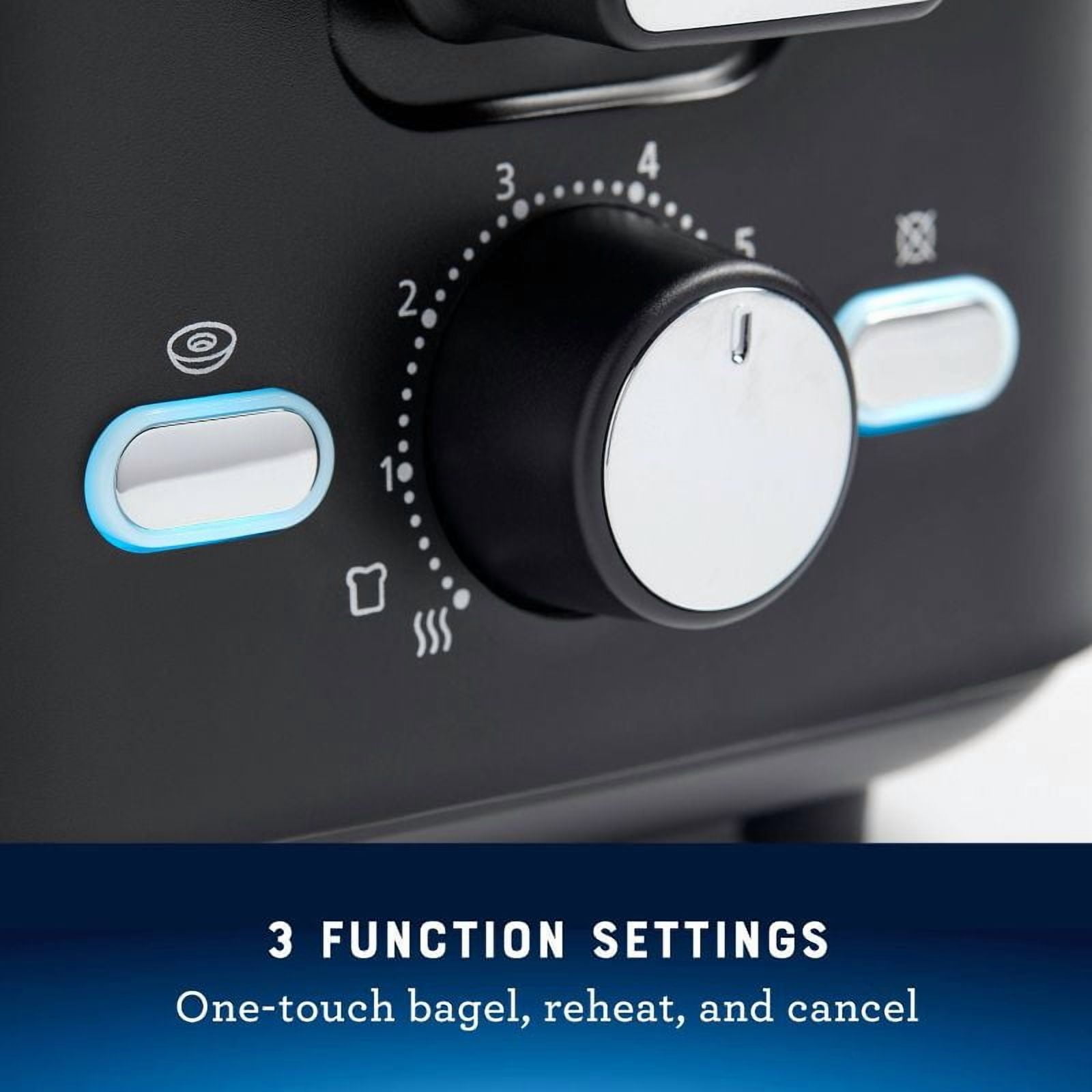 Oster 2-Slice Toaster With Extra-Wide Slots Black: 800W, Bagel & Toast Capabilities, 1-Year Warranty, Spot Clean