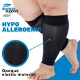 thumbnail image 6 of Plus Size Men and Womens Compression Calf Sleeve 20-30mmHg - Black, 4XL, 6 of 9