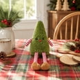 thumbnail image 6 of Plush Christmas Tree Figurine, Green Finish, Soft Dangling Legs Tabletop Ornament for Mantel, Shelf, Desk or Holiday Gift, 6 of 6