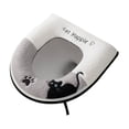 thumbnail image 2 of Plush Toilet Seat Cover with Adorable Black Cat Design, Soft Warm Waterproof Bathroom Toilet Lid Pad for Winter Comfort, Non-Slip Universal Fit for Standard Elongated Round Toilets, Cozy Home Decor, 2 of 6