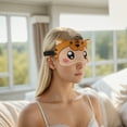 thumbnail image 2 of Unique Bargains Soft Cartoon Eyes Sleep Mask in Orange Color for Comfortable Sleep, 2 of 6