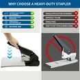 thumbnail image 3 of ZFYOUNG Labor-Saving Heavy Duty Stapler,240 Sheets High Capacity, Large Office Stapler,Large Industrial Stapler,3000 Staples Included,Easy to Bind., 3 of 6