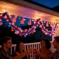 thumbnail image 7 of Hvmvliv 4th of July Garland with Lights Luminous Tinsel Hanging Garland 19.69ft Red White Blue Garland PVC for Independence Day Party Decor, 7 of 7