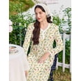 thumbnail image 2 of Ekouaer Cotton Nightgowns for Women Long Sleeve Nightgown Full Length Night Gown Soft Comfy Nightdress Button Sleep Shirts, 2 of 5