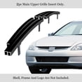 thumbnail image 2 of APS Compatible with Honda Accord 2003-2005 Sedan Main Upper Stainless Steel Black Horizontal Billet Front Grill Grille Insert H67103J, 2 of 7