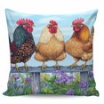 thumbnail image 2 of Retro Rooster Decorative Pillowcase 20''x20'', Vintage Animals Spring Floral Pastoral Throw Pillow Covers Soft Cushion Case for Couch Sofa Bedroom Living Room, Pillowcase Boho Decor, 2 of 8
