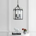 thumbnail image 1 of JONATHAN Y JYL7403A Ruth 11" 4-Light Lantern Metal/Glass LED Pendant, Traditional, Classic for Kitchen, Living Room, Oil Rubbed Bronze/Clear, 1 of 4