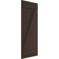 thumbnail image 2 of Ekena Millwork 21 1/2"W x 66"H True Fit PVC Four Board Joined Board-n-Batten Shutters w/Z-Bar, Raisin Brown (Per Pair - Hardware Not Included), 2 of 8