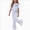 A278-White, variant on Girls Tracksuit Kids Cute Bow Print Short Sleeve T Shirts And Flared Trousers Set 2 Piece Outfits Teens School Gym Street Dance Active Wear Casual Sweatsuit 8-9 Years