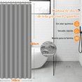 thumbnail image 3 of "Set De Baño Accesorios Con Cortina 8 Pzs Plastico Completo Belug Gris ", 3 of 5