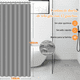 thumbnail image 2 of "Set De Baño Accesorios Con Cortina 8 Pzs Plastico Completo Lab.G Gris ", 2 of 5