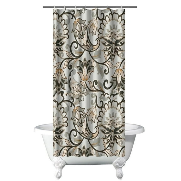 Tribal Patterns Shower Curtain, Artistic Home Accents Bohemian Style Bath Curtain