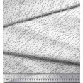 thumbnail image 3 of Soimoi White Velvet Fabric Brush Stroke Abstract Decor Fabric Printed Yard 58 Inch Wide, 3 of 3