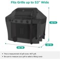 thumbnail image 2 of Grill Cover 55 Inch, Heavy Duty Waterproof Barbecue Gas Grill Cover, UV & Fade Resistant Barbecue Cover, Compatible for Weber Char-Broil Nexgrill Grills and More, Black, 2 of 6