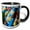 Black/White, variant on 3drose, Usa, Massachusetts, Cape Ann, Rockport, Lobster Buoys, 11oz Two-tone Green Mug