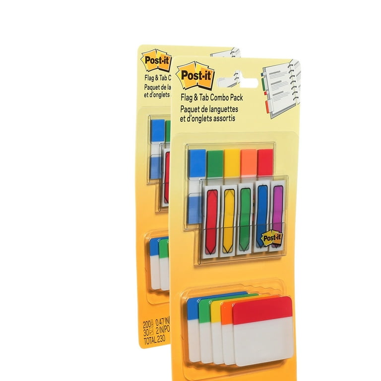 Flags and Tabs Combo Pack, Assorted Primary Colors, 230/Pack Flags and Tabs Combo Pack, Assorted Primary Colors, 230/Pack