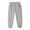 Gray, variant on Qingpeng Unisex Solid Color Elastic Waist Slim Fit Jogger Pants Breathable Lightweight Casual Full Length Pants For Big Kids