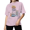 thumbnail image 2 of Retro Design Graphic Women's Light Pink T-Shirt, 2 of 3