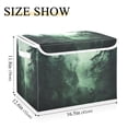 thumbnail image 5 of Yayeee Collapsible Cube Storage Bin with Lid Fabric Closet Decorative Basket with Handles, Green Forest, 5 of 7