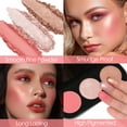 thumbnail image 4 of FOCALLURE 3 in 1 Blush and Highlighter Palette, Matte Blush and Shimmer Illuminator Highlighters,# 03, 4 of 7