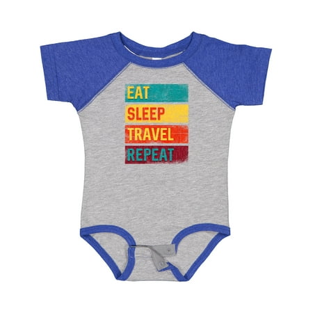 

Inktastic Vacation Eat Sleep Travel Repeat Gift Baby Boy or Baby Girl Bodysuit