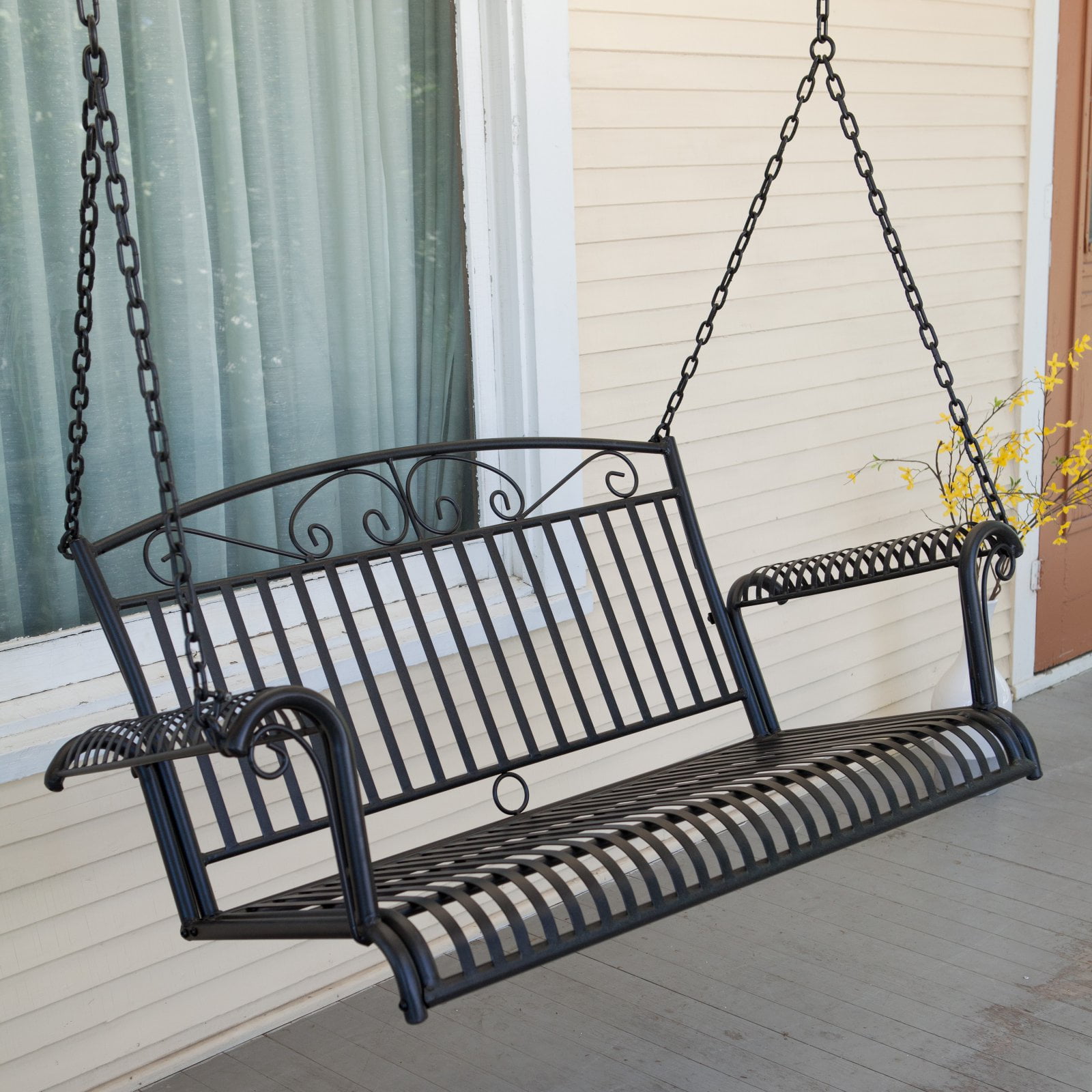International Caravan Tropico Wrought Iron 4 Ft Porch Swing